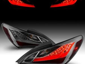 Smoke Lens LED Bar Replacement Taillights Set For Hyundai Genesis Coupe - Passenger and Driver Side