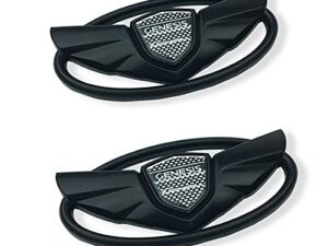 2 Pieces fit Genesis Logo Front+ Trunk Stickers Emblem Badges 2010-2017 Fit Genesis Art of Speed Coupe Wing Car Accessories (Gene-Black)
