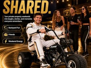 Alternative view of 208cc Gas Drift Trike for Adults & Teens with Drift Rings