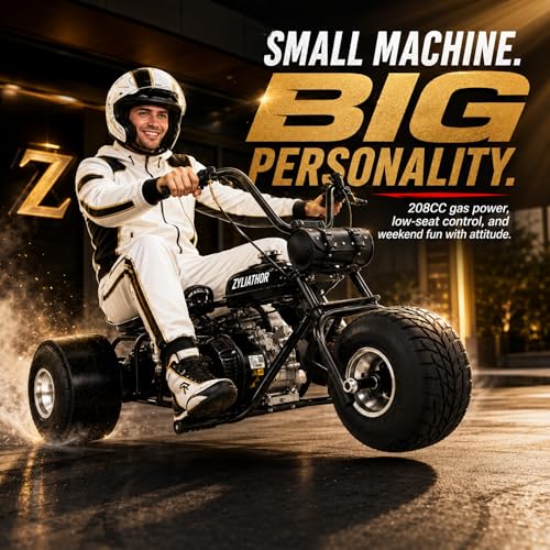 208cc Gas Drift Trike for Adults & Teens with Drift Rings - Image 7