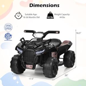 Alternative view of Kids ATV, 6V Battery Powered Electric Vehicle Four Wheeler Quad w/Storage Basket, Headlight, Horn, Music, MP3 & USB, Toddler 4