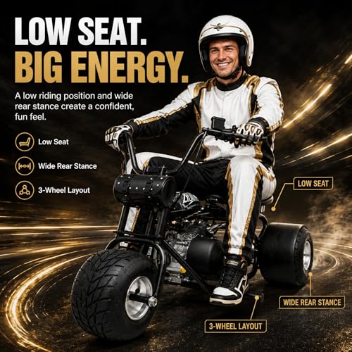 208cc 3-Wheel Gas Drift Trike for Adults & Teens - Image 5
