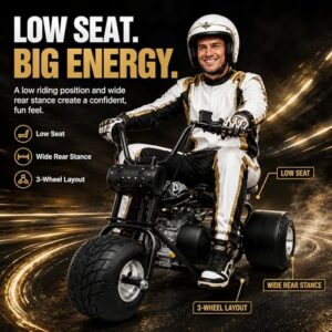 208cc Gas Off-Road Drift Trike for Adults & Teens - Image 4
